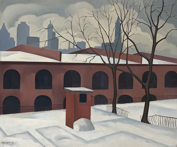 “View from Brooklyn,” painted by George Ault, 1927, oil on canvas.