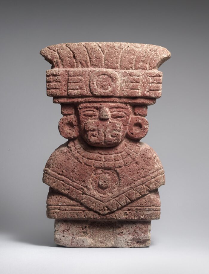 Seated Teotihuacan Goddess of Fertility Wearing a Headdress of Quetzal ...