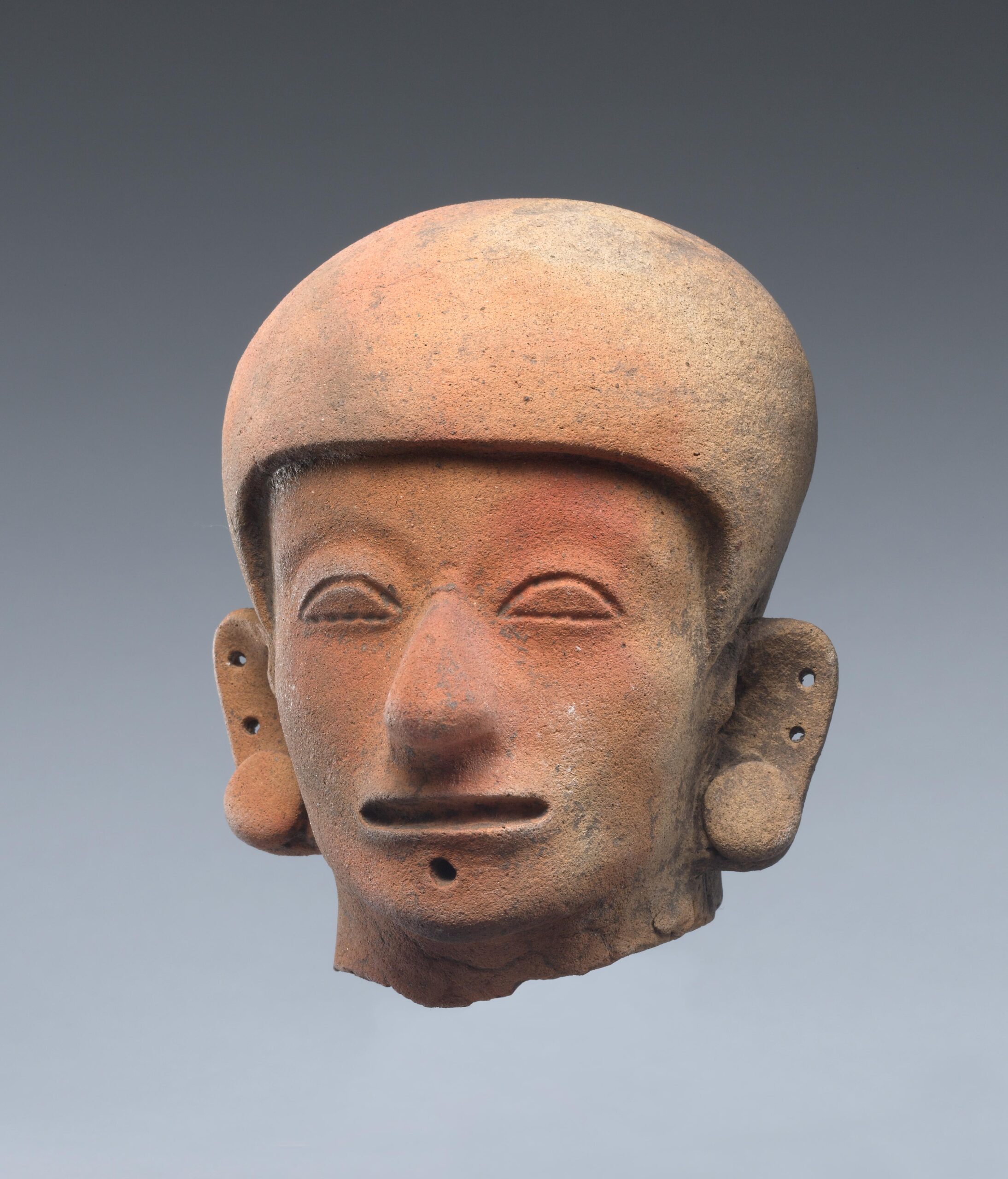 Aztec (Mexica) Life-Sized Head with Inlaid Eyes - Vilcek Foundation