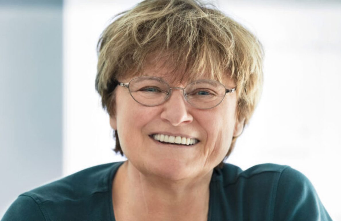 A portrait of Katalin Karikó.