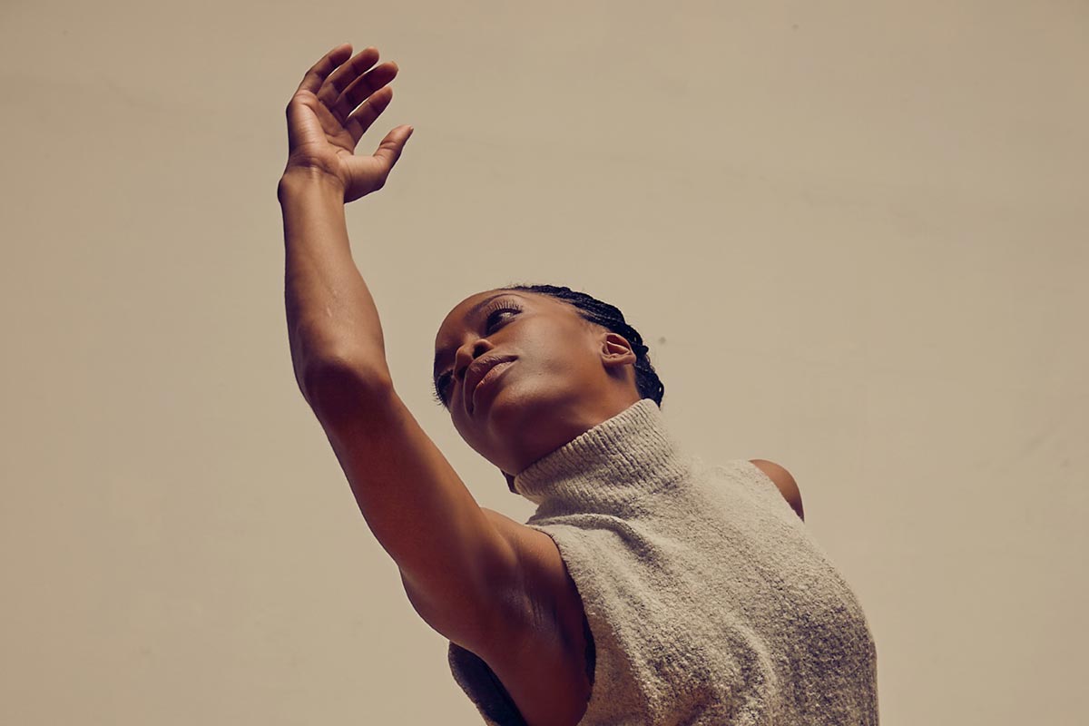 Tamisha Guy, in a dance studio, performing